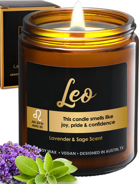 Zodiac Leo Candle