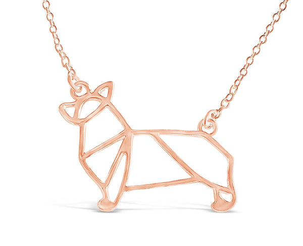 Gold corgi necklace discount