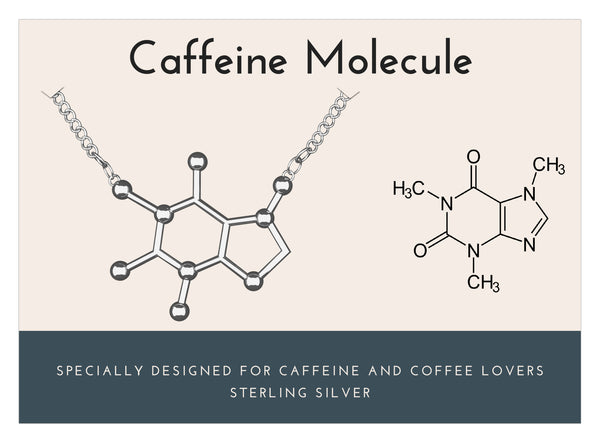 Sterling Silver Caffeine Molecule Necklace-Rosa Vila Boutique