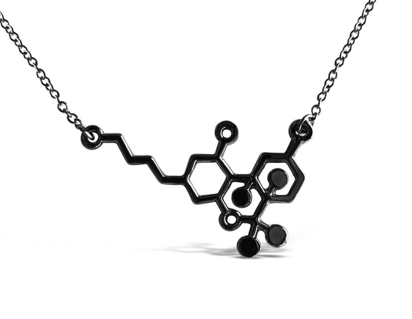 Rose Gold THC Molecule Necklace-Rosa Vila Boutique