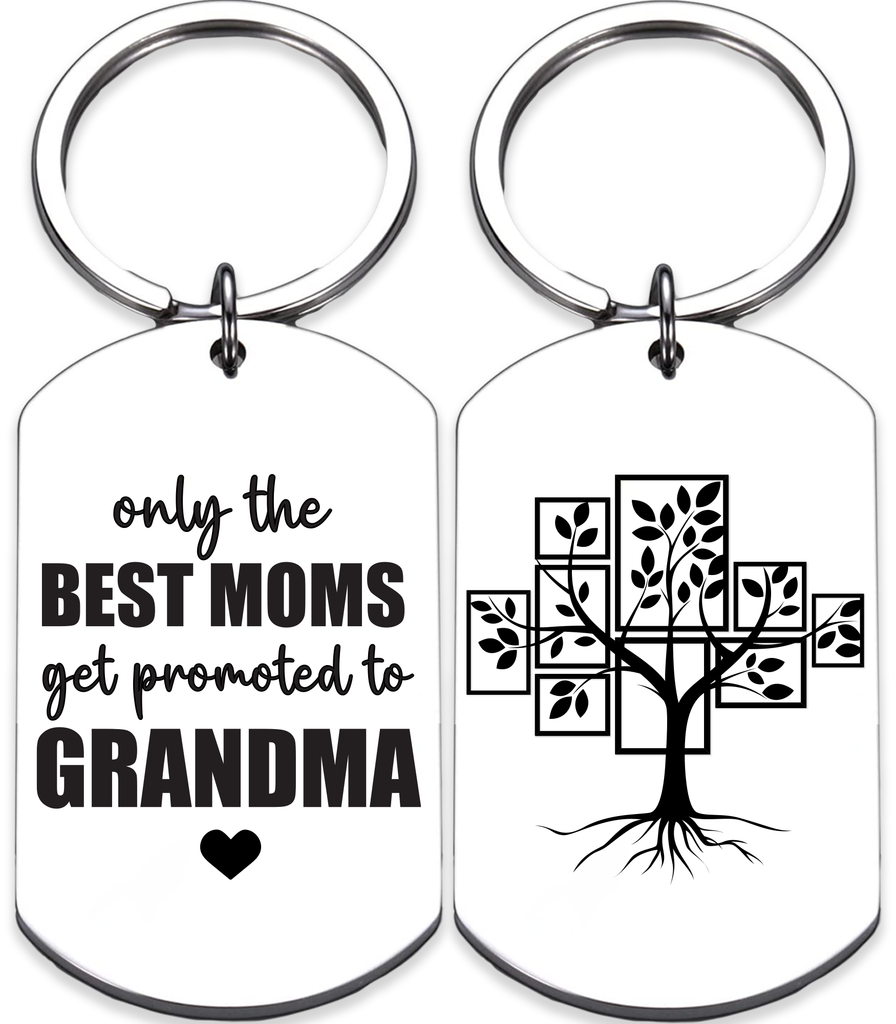 Promoted to Grandma Keychain