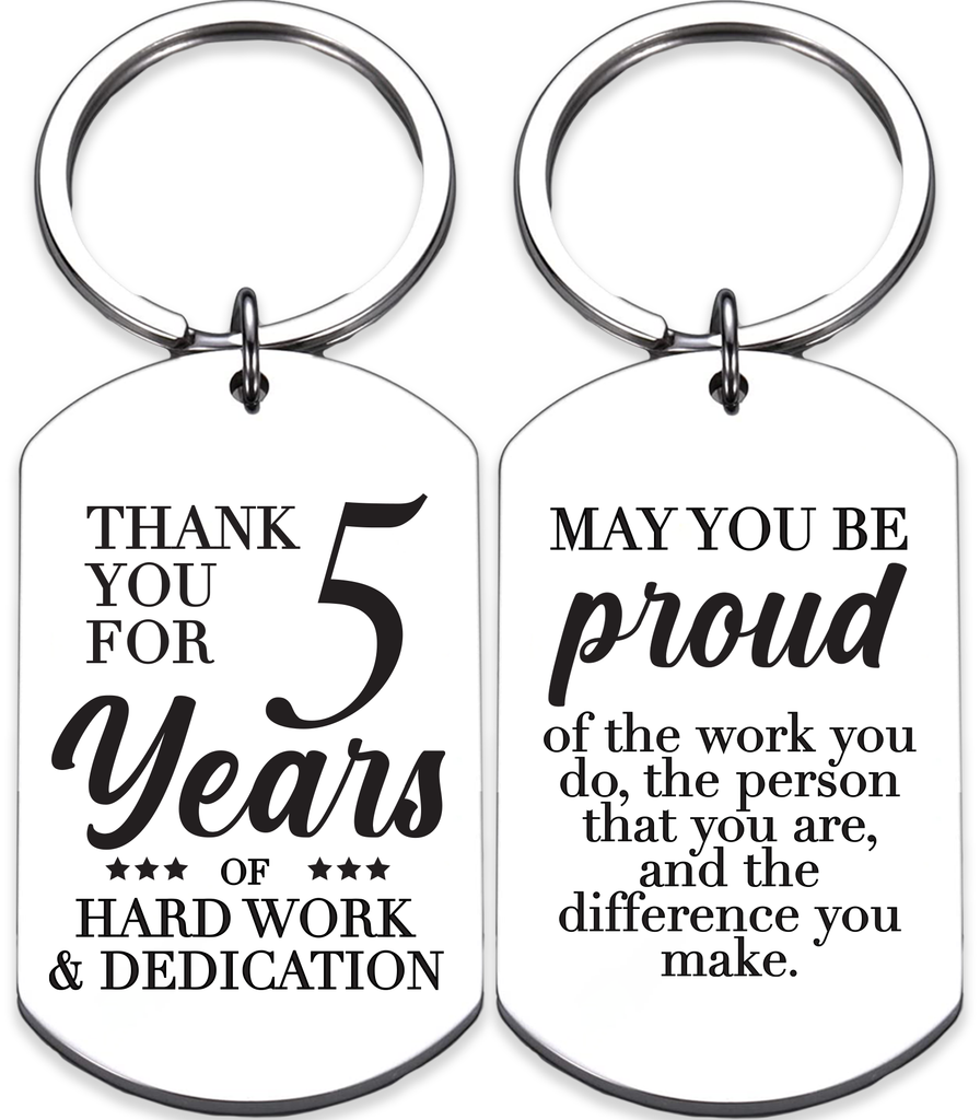 5-Year Work Anniversary Keychain