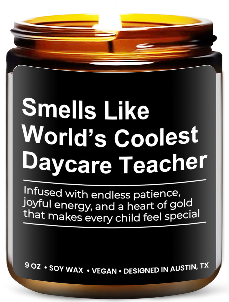 World's Coolest Daycare Teacher Candle - Rosa Vila