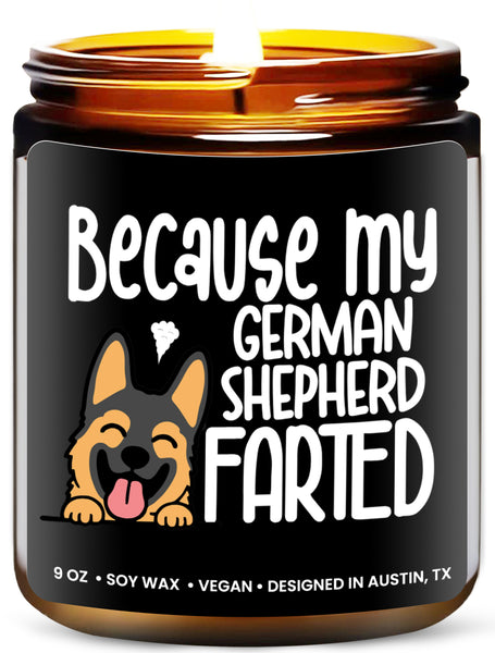 Funny German Shepherd Candle - Rosa Vila