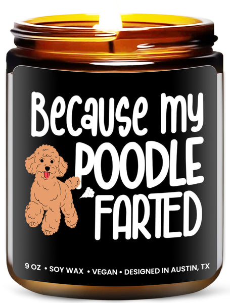 Funny Poodle Candle - Rosa Vila