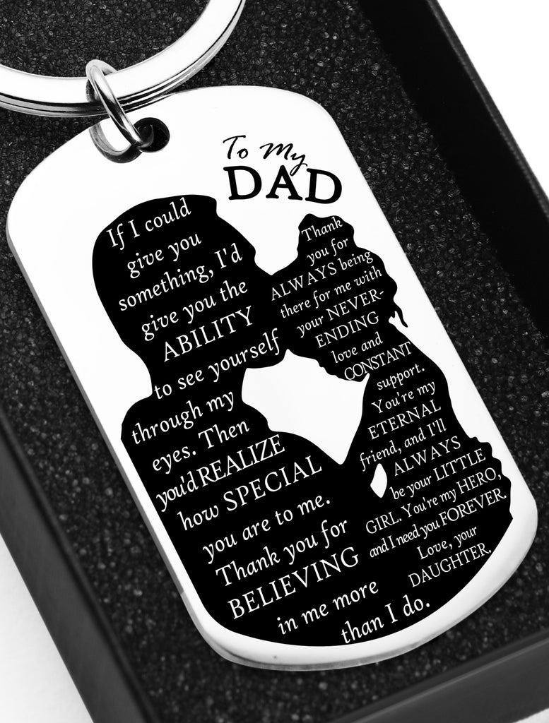 To My Dad Keychain