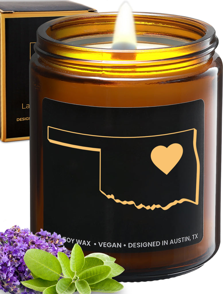 Oklahoma State Candle
