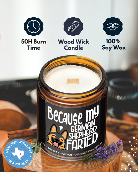 Funny German Shepherd Candle - Rosa Vila