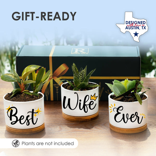 Best Wife Ever Planters