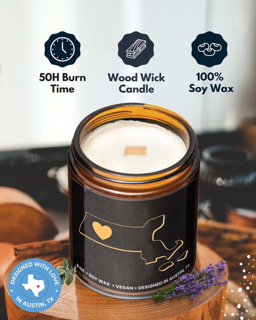 Massachusetts State Candle - Rosa Vila