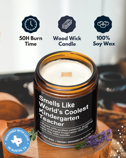 World's Coolest Kindergarten Teacher Candle - Rosa Vila