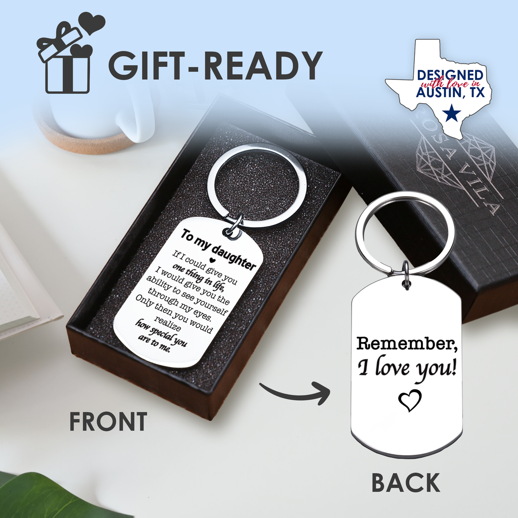 To My Daughter Keychain