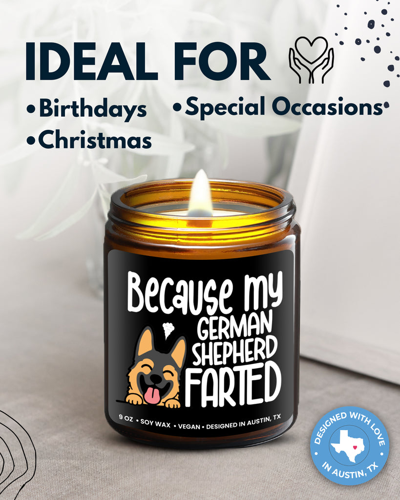 Funny German Shepherd Candle - Rosa Vila