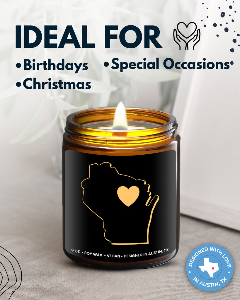 Wisconsin State Candle - Rosa Vila