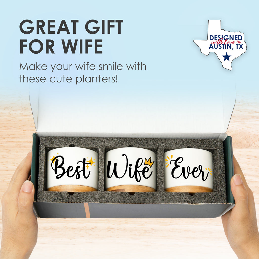 Best Wife Ever Planters