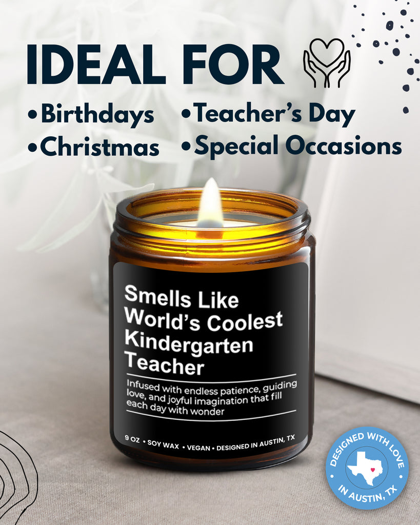 World's Coolest Kindergarten Teacher Candle - Rosa Vila