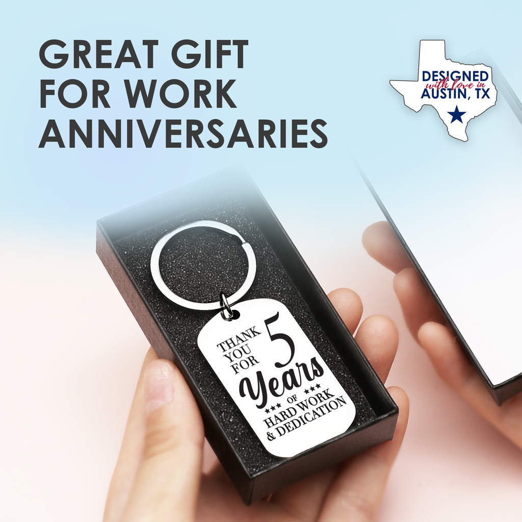 5-Year Work Anniversary Keychain
