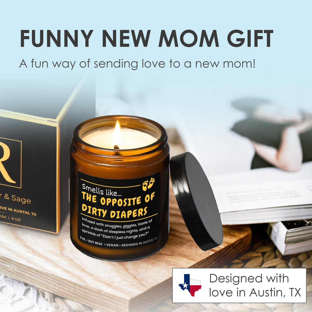 Funny New Mom Candle