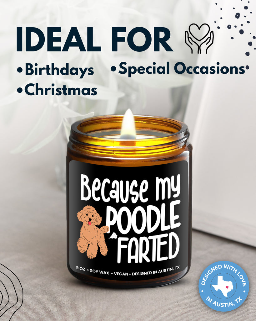 Funny Poodle Candle - Rosa Vila