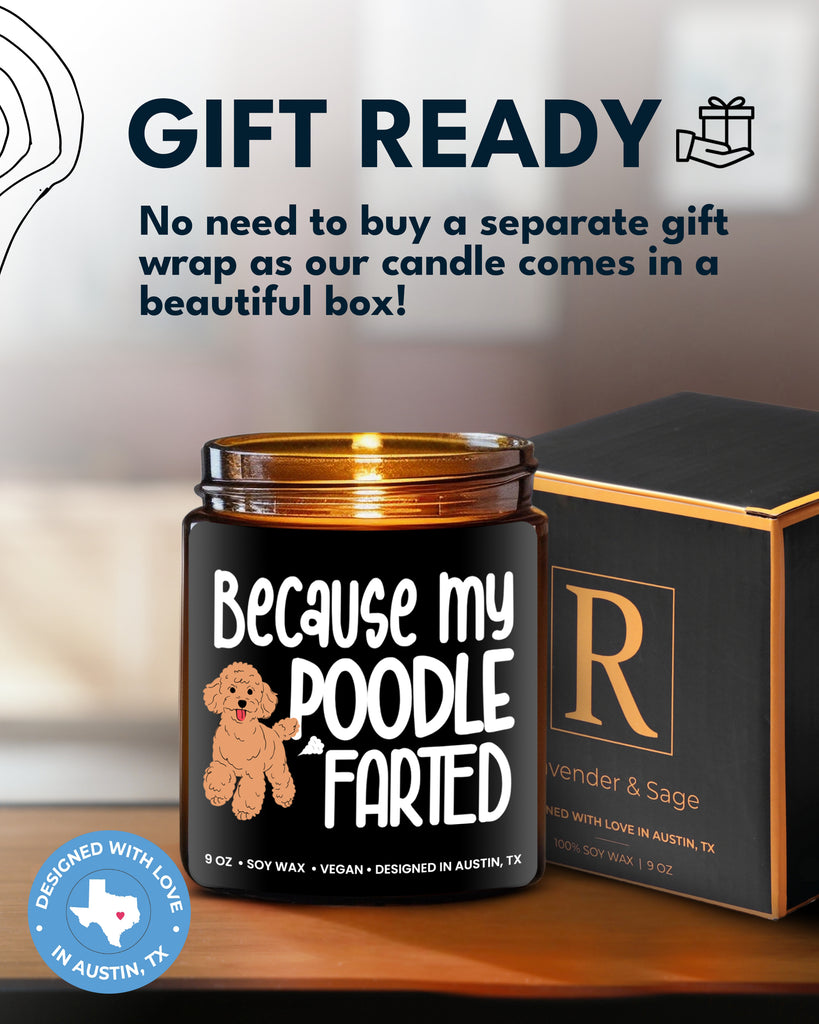 Funny Poodle Candle - Rosa Vila
