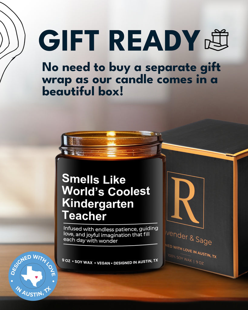 World's Coolest Kindergarten Teacher Candle - Rosa Vila