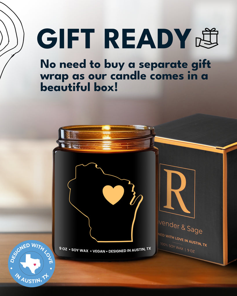 Wisconsin State Candle - Rosa Vila