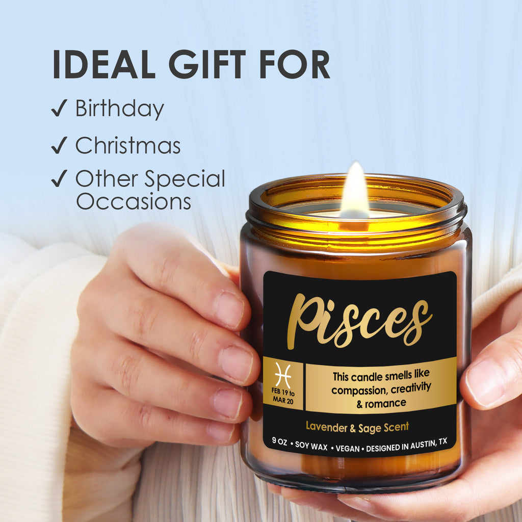 Zodiac Pisces Candle