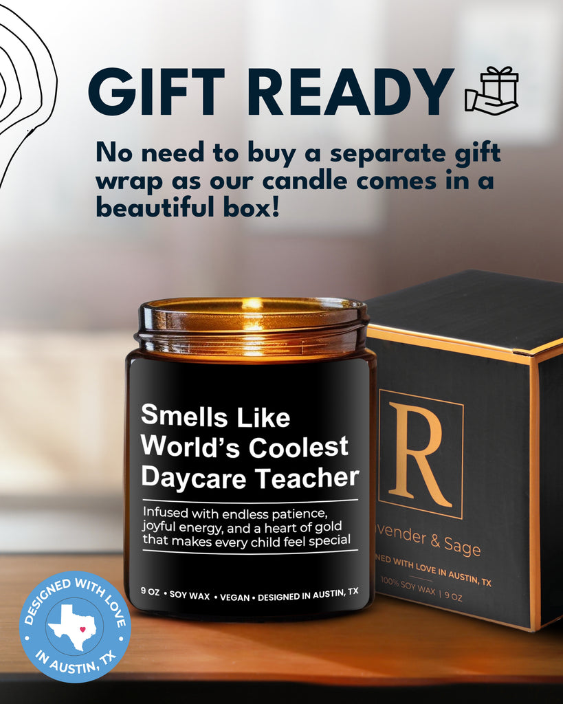 World's Coolest Daycare Teacher Candle - Rosa Vila