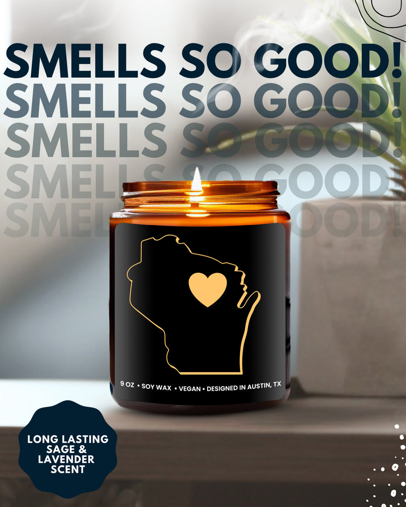 Wisconsin State Candle - Rosa Vila