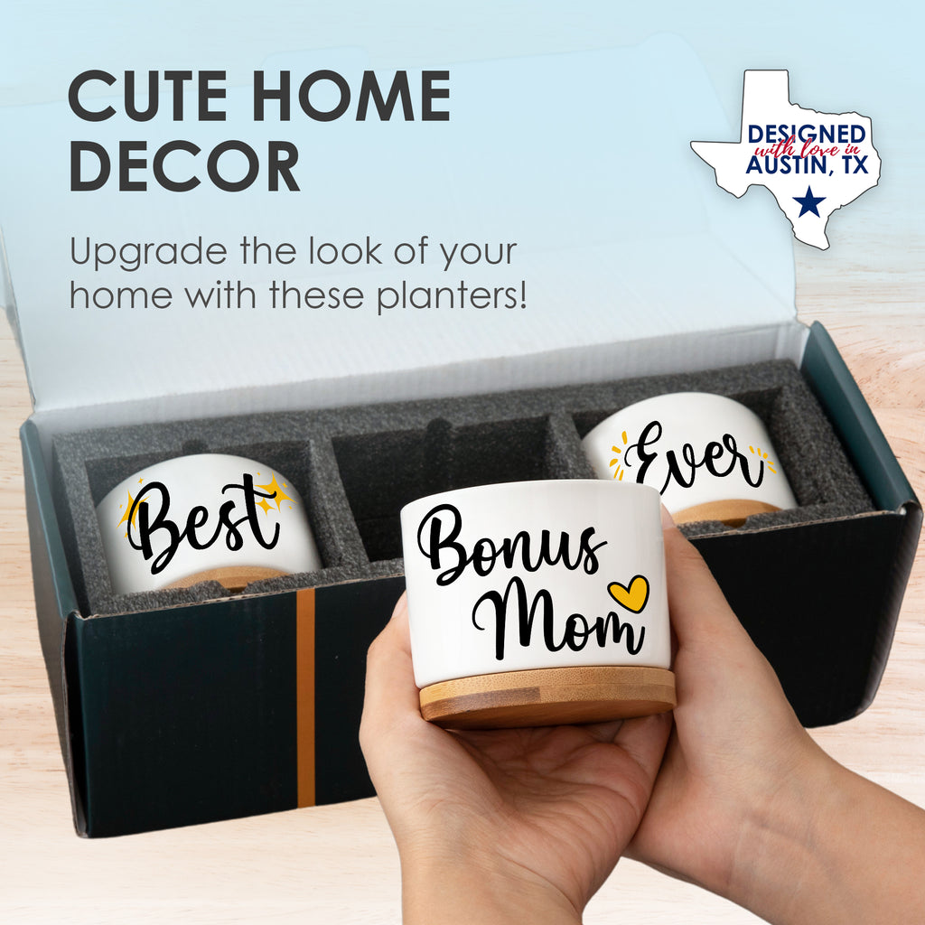 Best Bonus Mom Ever Planters