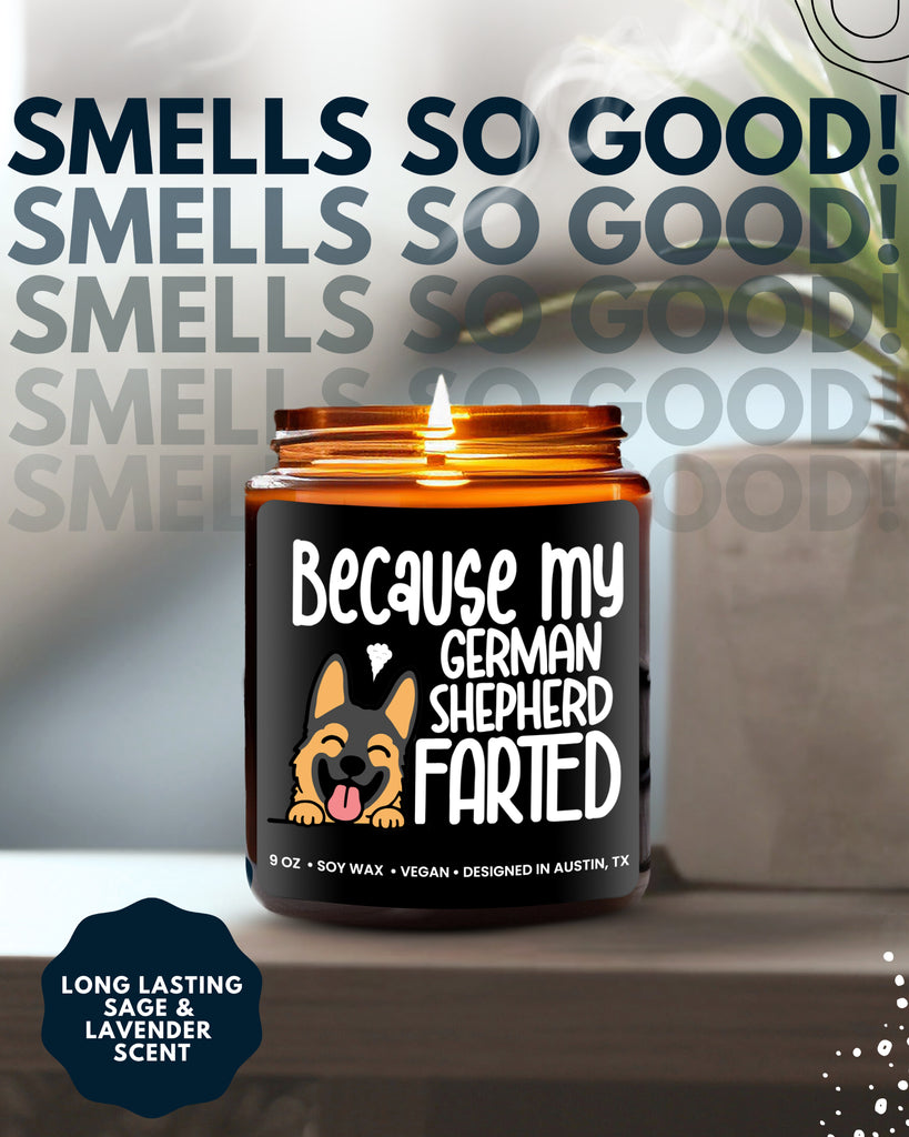 Funny German Shepherd Candle - Rosa Vila