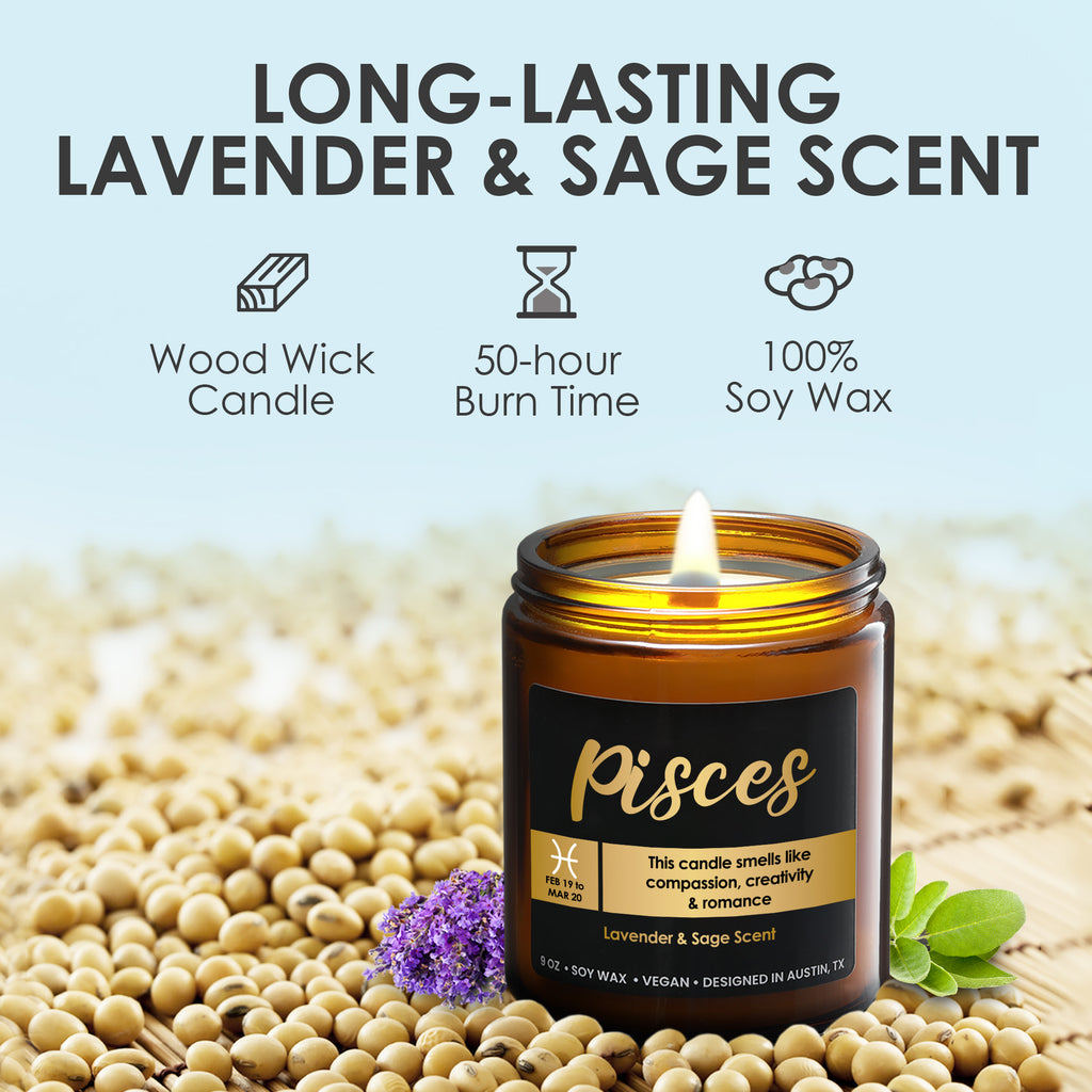 Zodiac Pisces Candle
