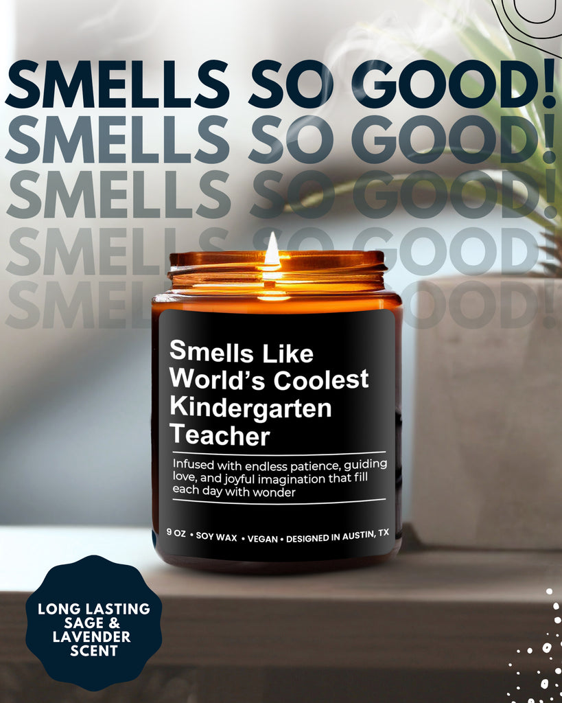 World's Coolest Kindergarten Teacher Candle - Rosa Vila