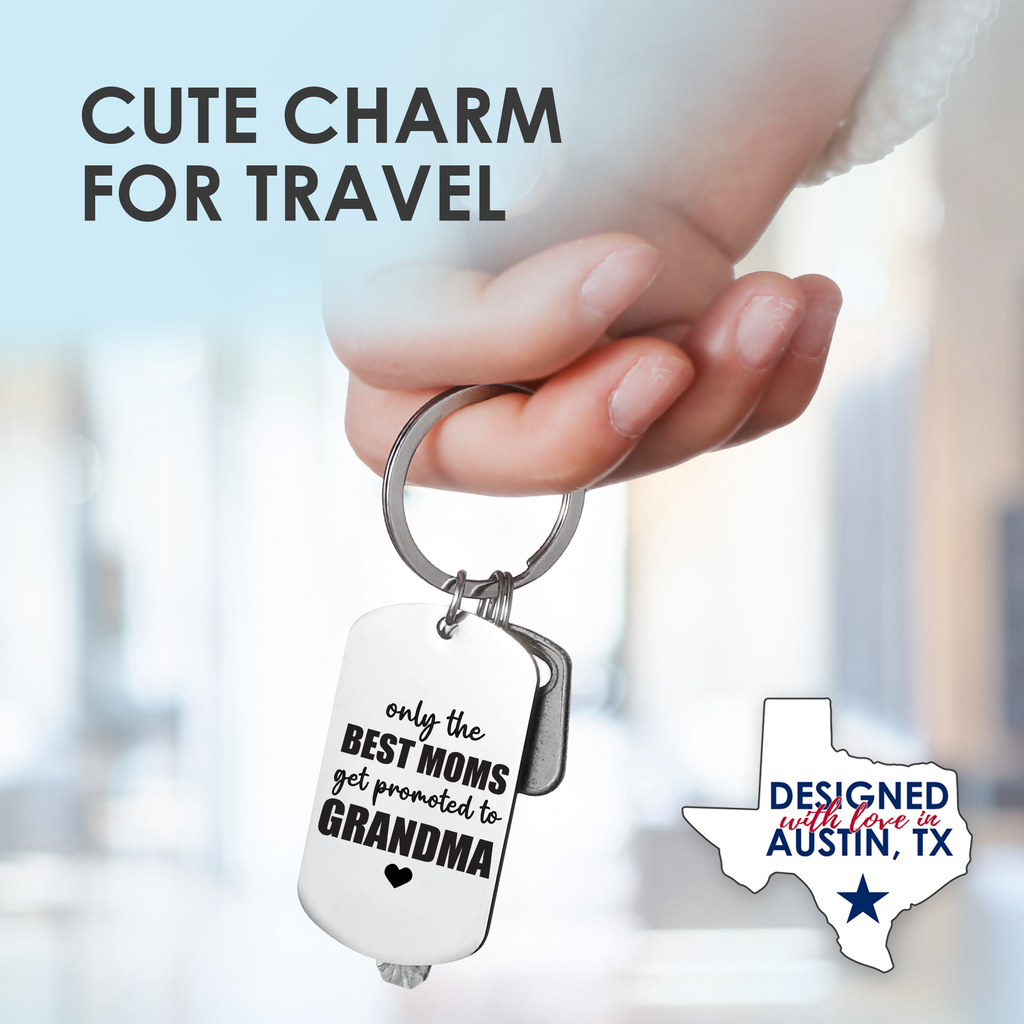 Promoted to Grandma Keychain