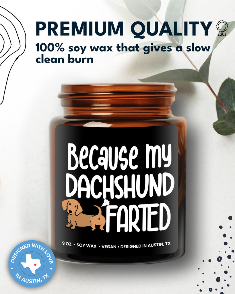 Funny Dachshund Candle - Rosa Vila