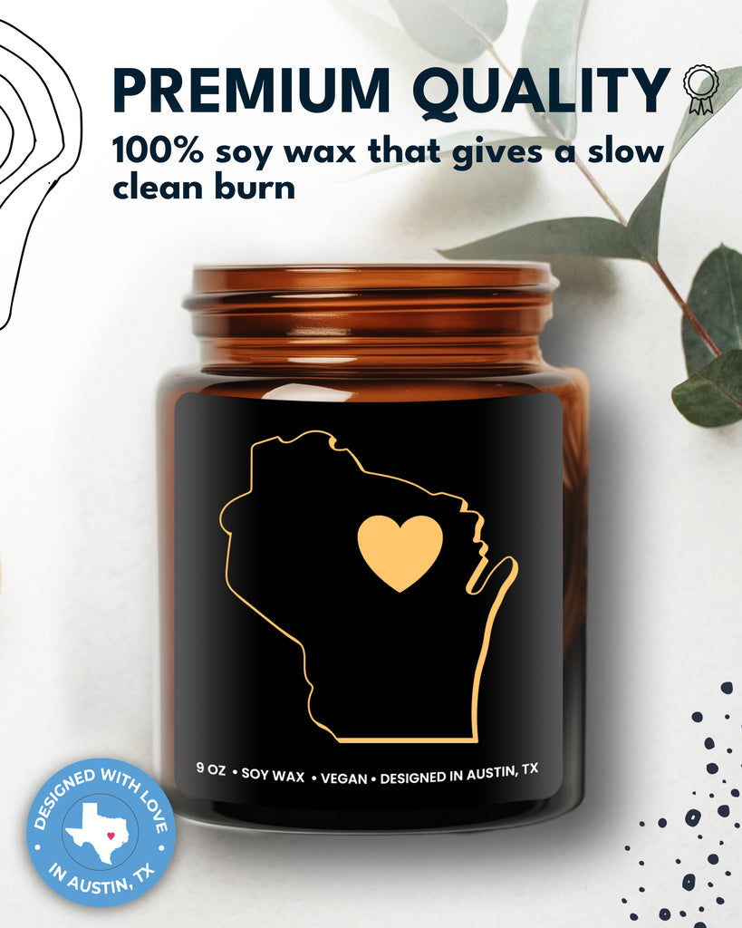 Wisconsin State Candle - Rosa Vila