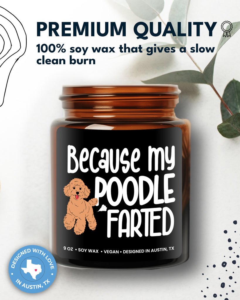 Funny Poodle Candle - Rosa Vila