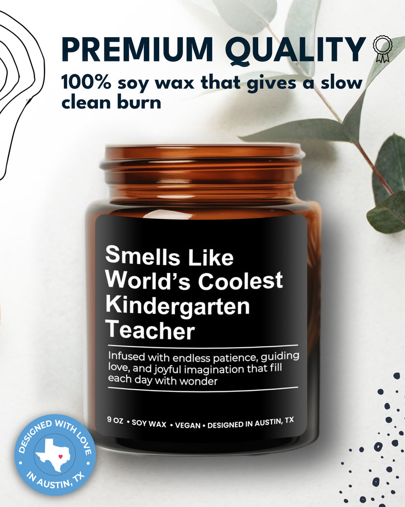 World's Coolest Kindergarten Teacher Candle - Rosa Vila