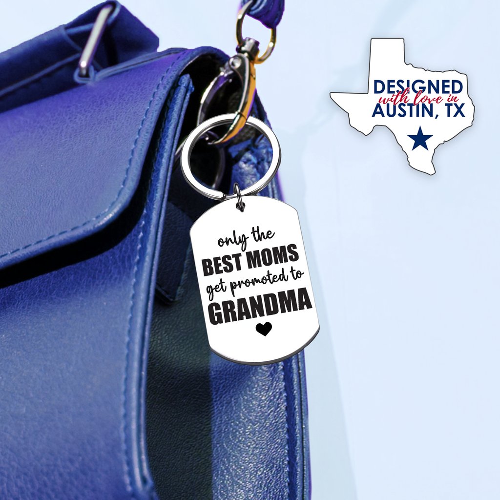 Promoted to Grandma Keychain