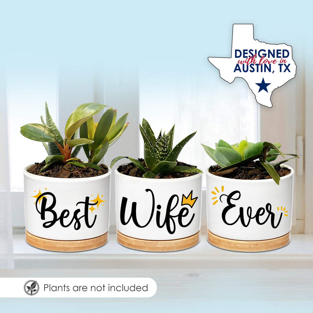 Best Wife Ever Planters