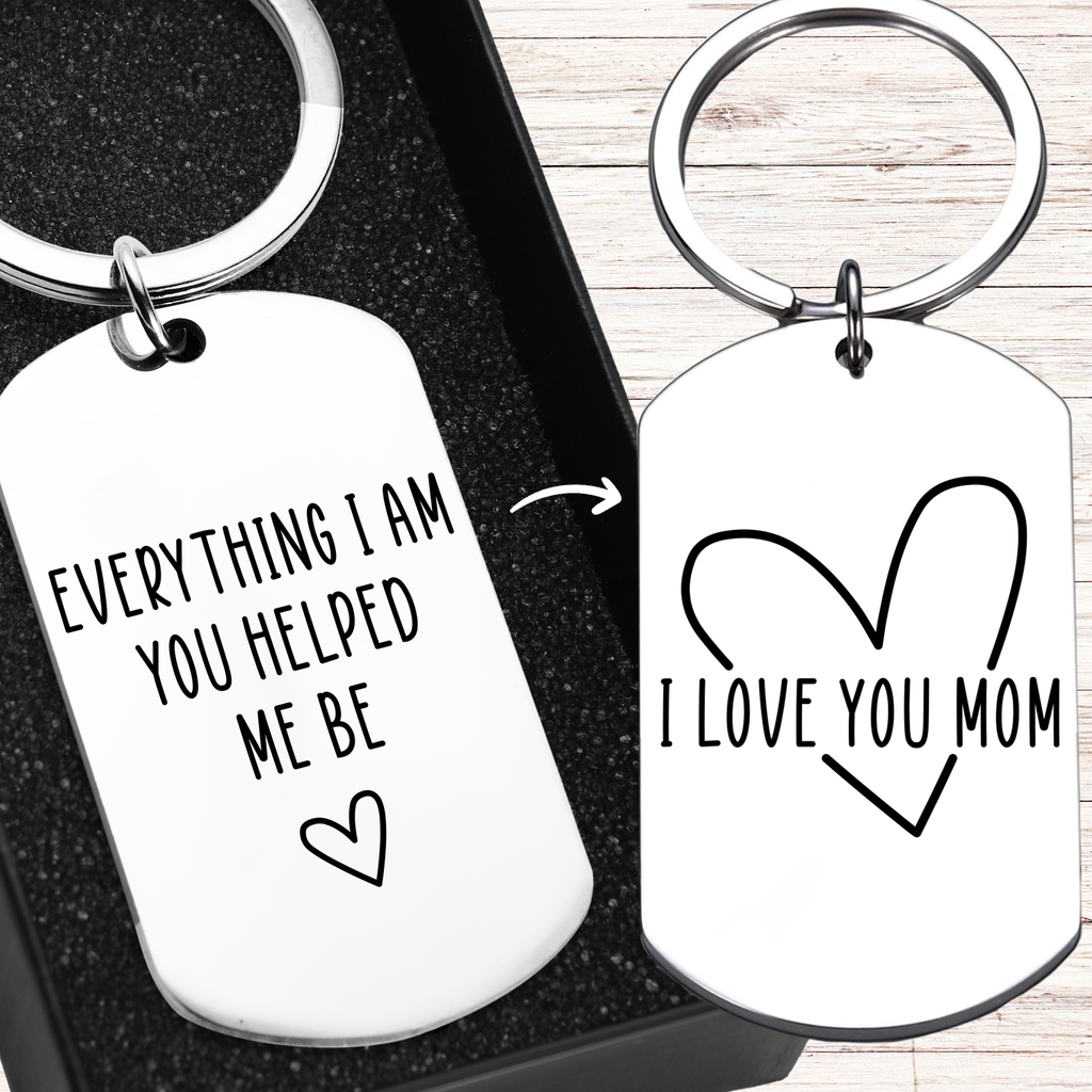 I Love You Mom Keychain