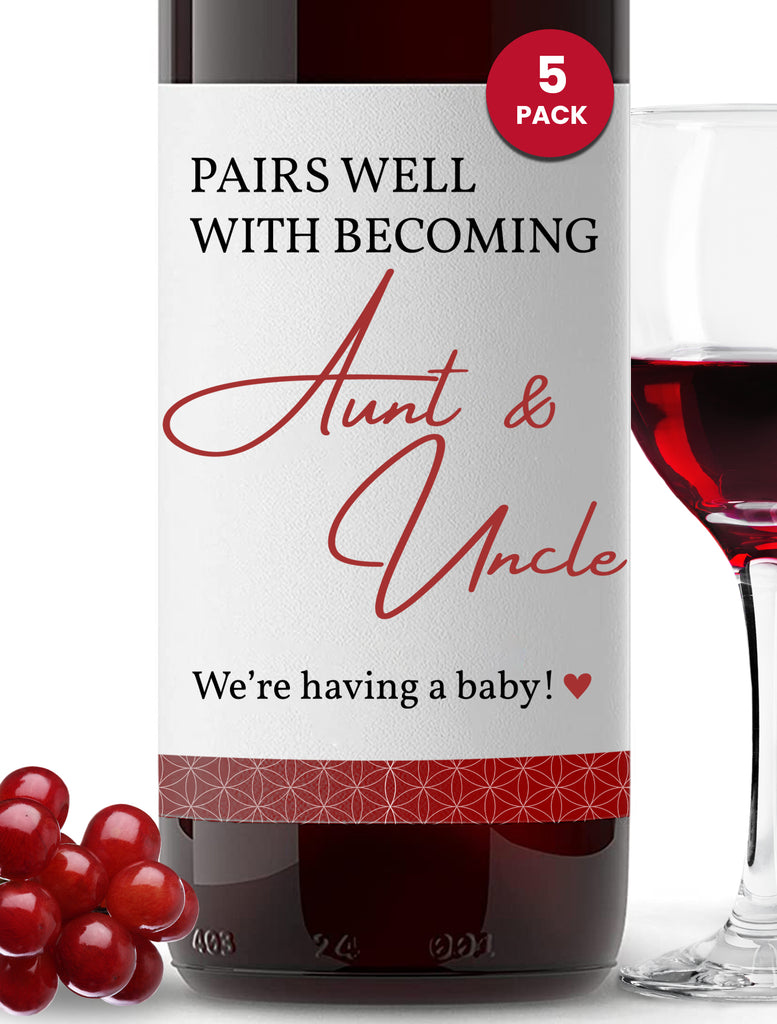 Aunt & Uncle Wine Bottle Label