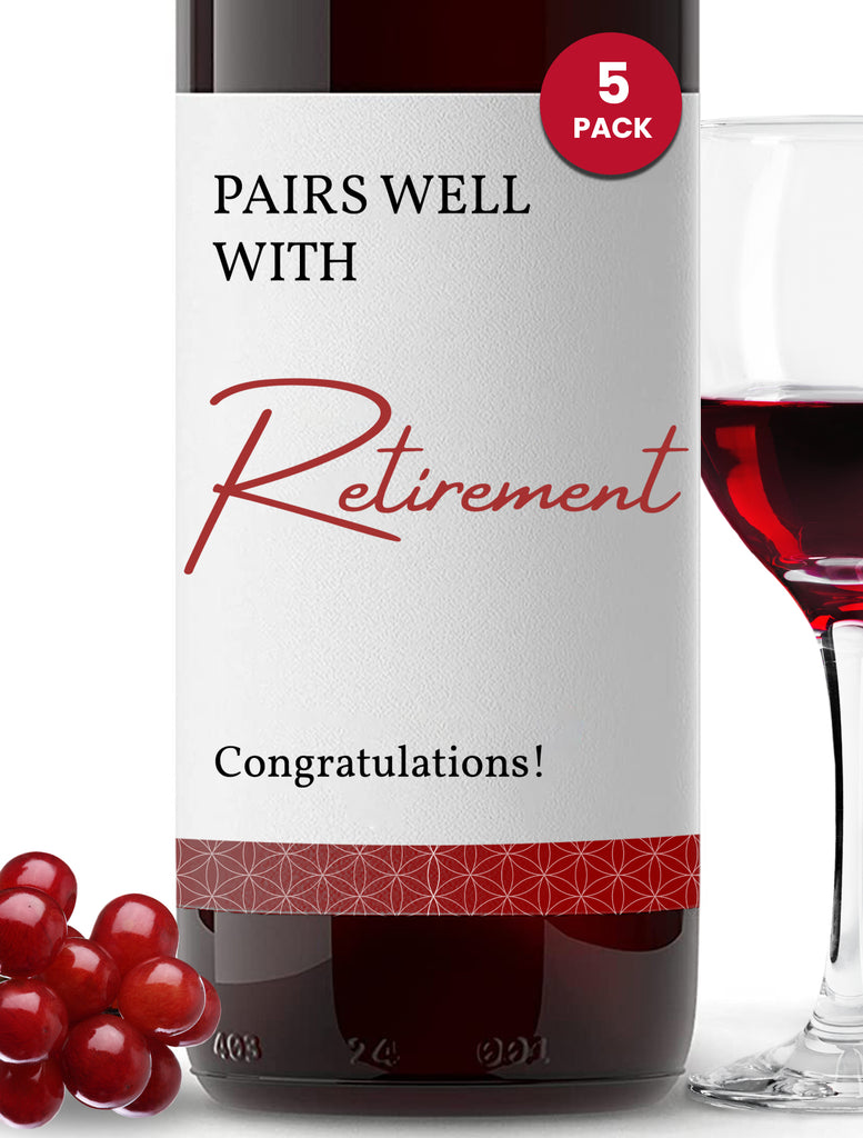 Retirement Wine Bottle Label