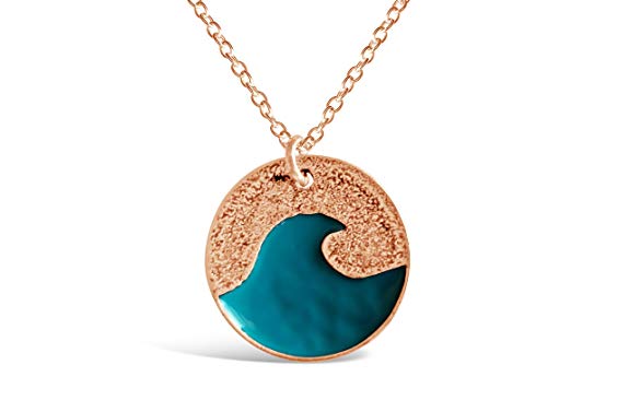 Blue Ocean Wave Necklace-Rosa Vila Boutique