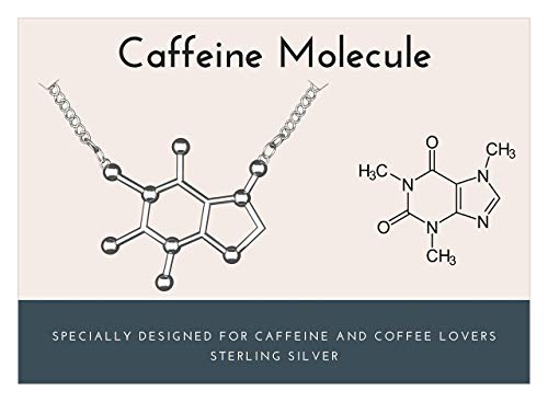 925 Sterling Silver Caffeine Molecule Necklace