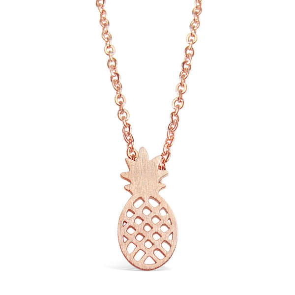 Fruit Inspired Dainty Pineapple Necklace-Rosa Vila Boutique