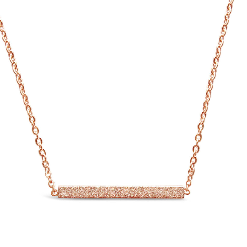 Rose Gold Minimalist Bar Necklace-Rosa Vila Boutique