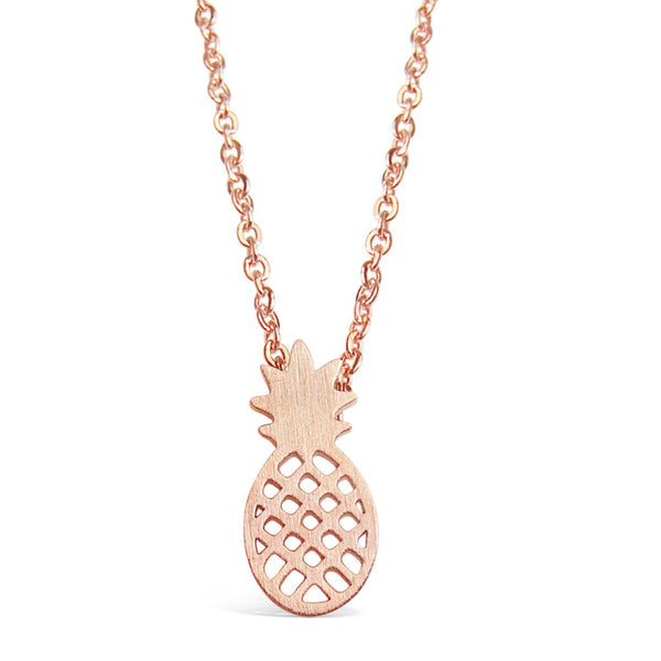 Rose Gold Pineapple Necklace-Rosa Vila Boutique