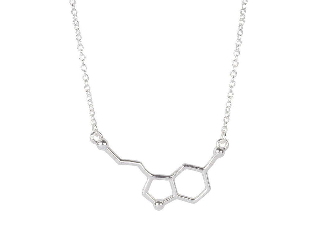 Serotonin Molecule Necklace in Rose Gold-Rosa Vila Boutique