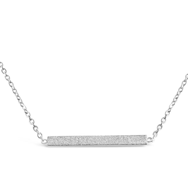 Silver Minimalist Bar Necklace-Rosa Vila Boutique